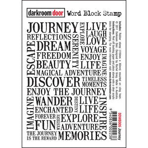Darkroom Door - Word Block - Journey - Red Rubber Cling Stamps