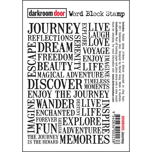 Word Stamps ART JOURNAL MEMORIES Rubber Stamps