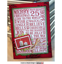 Darkroom Door -  Word Block - Christmas - Red Rubber Cling Stamps
