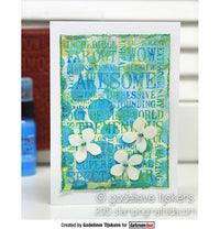 Darkroom Door - Word Block - Awesome - Red Rubber Cling Stamps