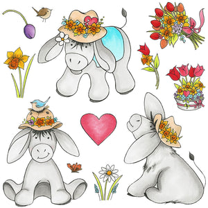 Hobby Art Stamps - Clear Polymer Stamp Set - A5 - Dudley Does Spring