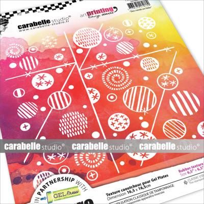 Carabelle Studio - Texture Plate Square 6.5" - Monoprinting - Edwin Verriere - Crazy Circles