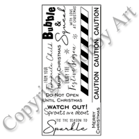 Hobby Art Stamps - Clear Polymer Stamp Set - Do Not Open Until Christmas