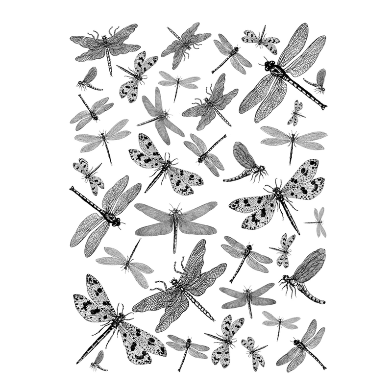 Crafty Individuals - Unmounted Rubber Stamp - 409 - Dreaming of Dragonflies