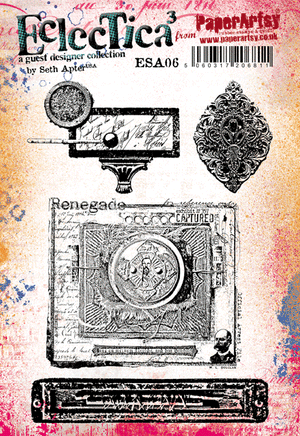 PaperArtsy - Seth Apter 06 - Rubber Cling Mounted Stamp Set