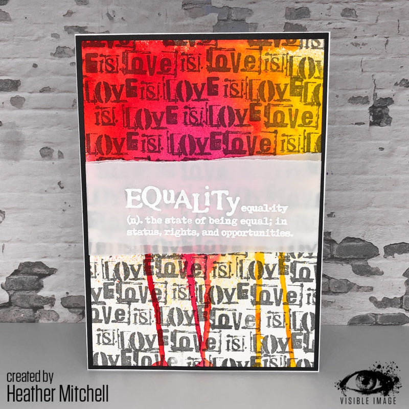 Visible Image - A6 - Clear Polymer Stamp Set - Equality, Hope, Love