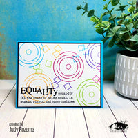 Visible Image - A6 - Clear Polymer Stamp Set - Equality, Hope, Love