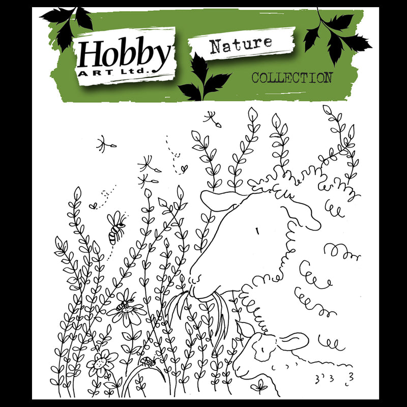 Hobby Art Stamps - 4 x 4 - Clear Polymer Stamp Set - Betty & Ted