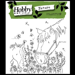 Hobby Art Stamps - 4 x 4 - Clear Polymer Stamp Set - Ginger & Spice