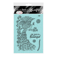 For the Love of Stamps - Clear Stamp Set - A6 - Peacock Promise