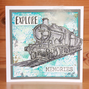 Hobby Art Stamps - Clear Polymer Stamp Set - A5 - Full Steam Ahead