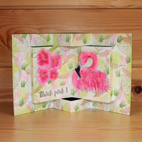 Hobby Art Stamps - Clear Polymer Stamp Set - A5 - Flingo the Flamingo