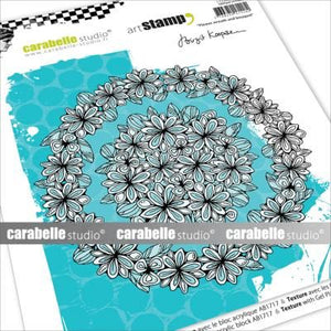 Carabelle Studio - Rubber Cling Stamp Set - 6 Inch Round - Birgit Koopsen - Flower Wreath & Bouquet