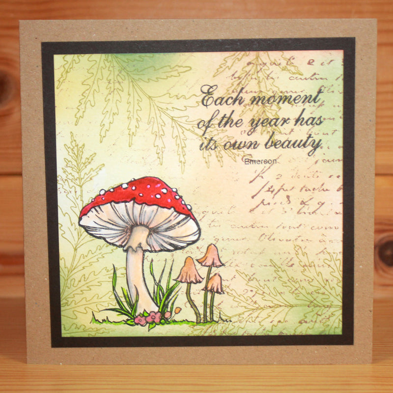 Hobby Art Stamps - Clear Polymer Stamp Set - Fungi