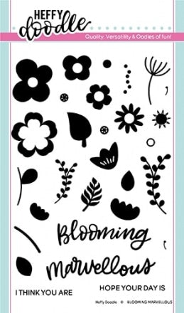 Heffy Doodle - Clear Stamp Set - Blooming Marvelous – Topflight Stamps, LLC