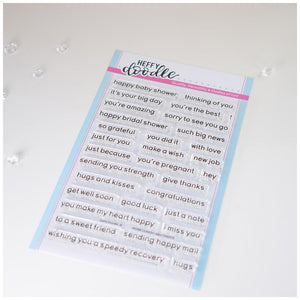 Heffy Doodle - Clear Stamp Set - More Classic Sentiments