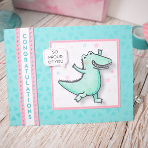 Heffy Doodle - Clear Stamp Set - Down the Line Sentiments