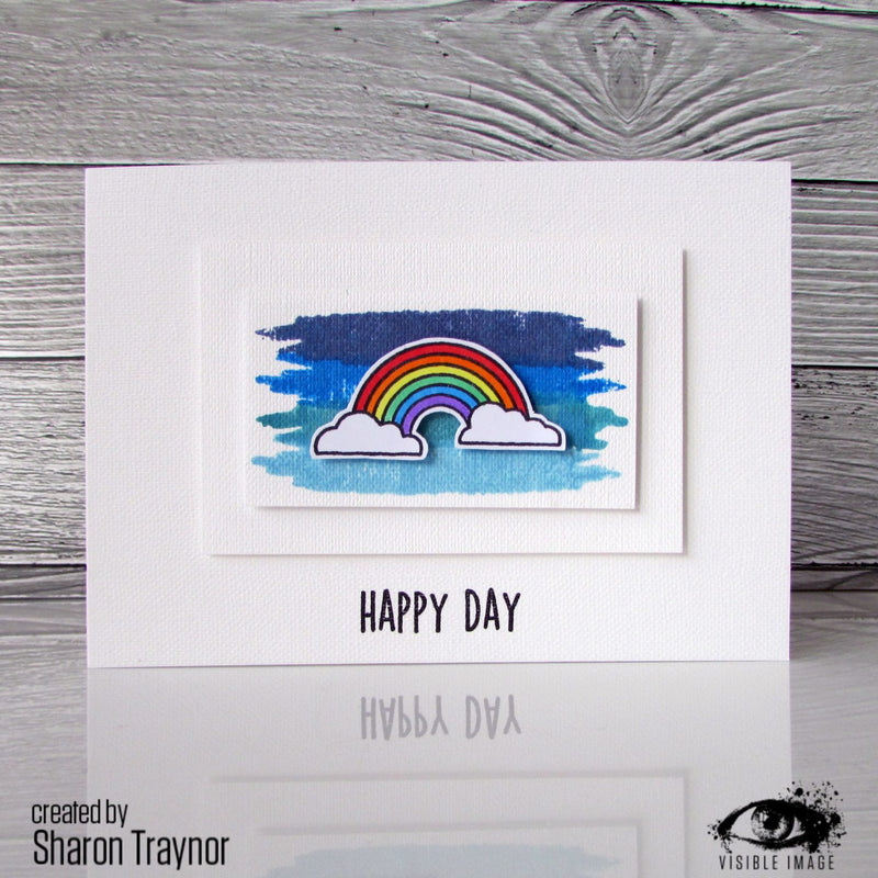 Visible Image - A6 - Clear Polymer Stamp Set - Happy Day (retired)