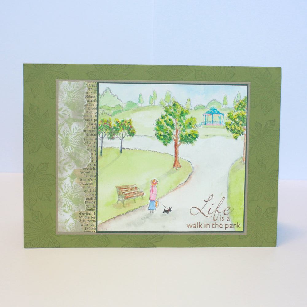 Hobby Art Stamps - Clear Polymer Stamp Set - Walk in the Park