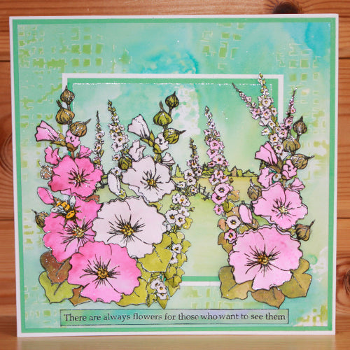Hobby Art Stamps - Clear Polymer Stamp Set - Garden Flowers