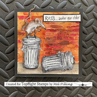 Katzelkraft - A5 - KTZ179 - Unmounted Red Rubber Stamp Set - Les Rats des Villes - City Rats - Rat