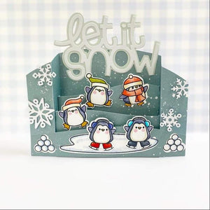 Time For Tea - Clear Stamp Set - Penguins Skating