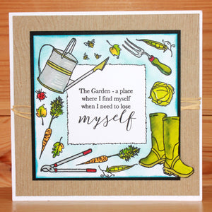 Hobby Art Stamps - Clear Polymer Stamp Set - In the Garden