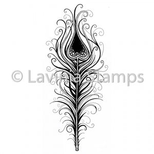 Lavinia - Indian Flourish Feather - Clear Polymer Stamp