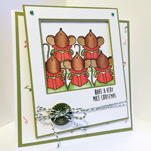 Hobby Art Stamps - Clear Polymer Stamp Set - Have a Very Mice Christmas