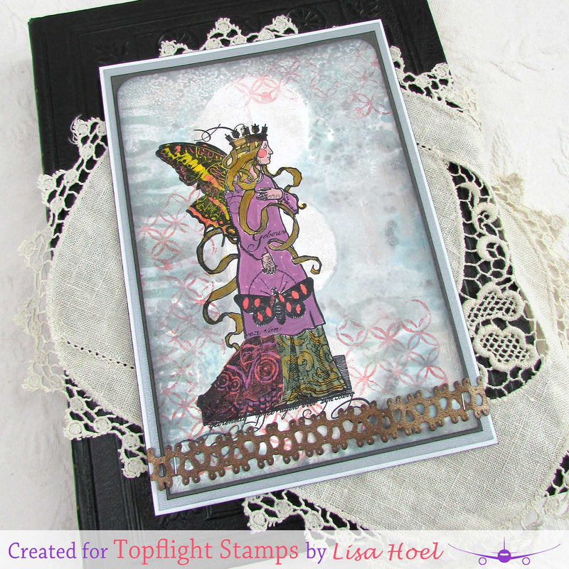 PaperArtsy - Lynne Perrella 43 - Rubber Cling Mounted Stamp Set