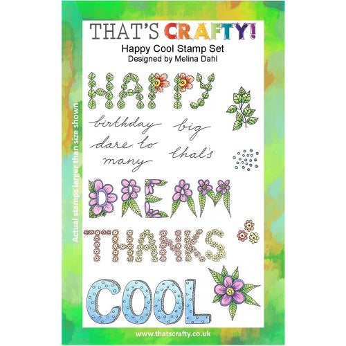 That's Crafty! - Melina Dahl - Clear Stamp Set - Happy Cool
