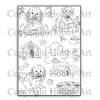 Hobby Art Stamps - Clear Polymer Stamp Set - A5 - Neighbors