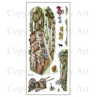 Hobby Art Stamps - Clear Polymer Stamp Set - On the Farm