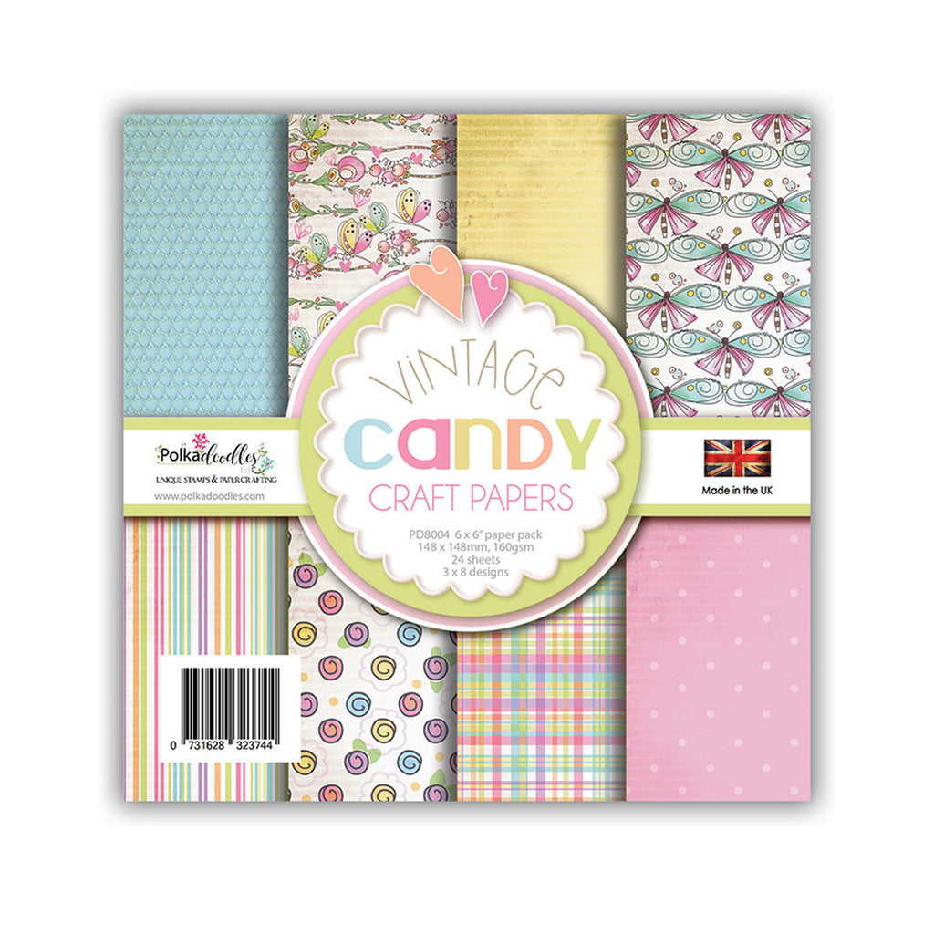 Polkadoodles - Paper Pad - Vintage Candy Craft Papers