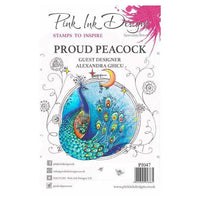 Pink Ink Designs - Clear Photopolymer Stamps - Proud Peacock