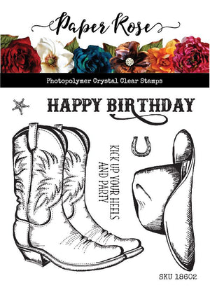 Paper Rose - Kick Up Your Heels 4 x 4 - Clear Stamp Set
