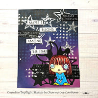 AALL & Create - A6 - Clear Stamps - 579 - In The Stars - Janet Klein