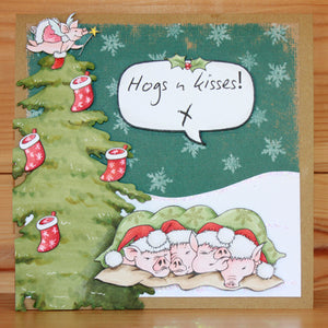 Hobby Art Stamps - Clear Polymer Stamp Set - A5 - Pigs in Blankets