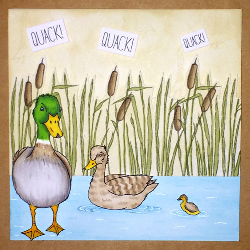 Hobby Art Stamps - Clear Polymer Stamp Set - Quackers