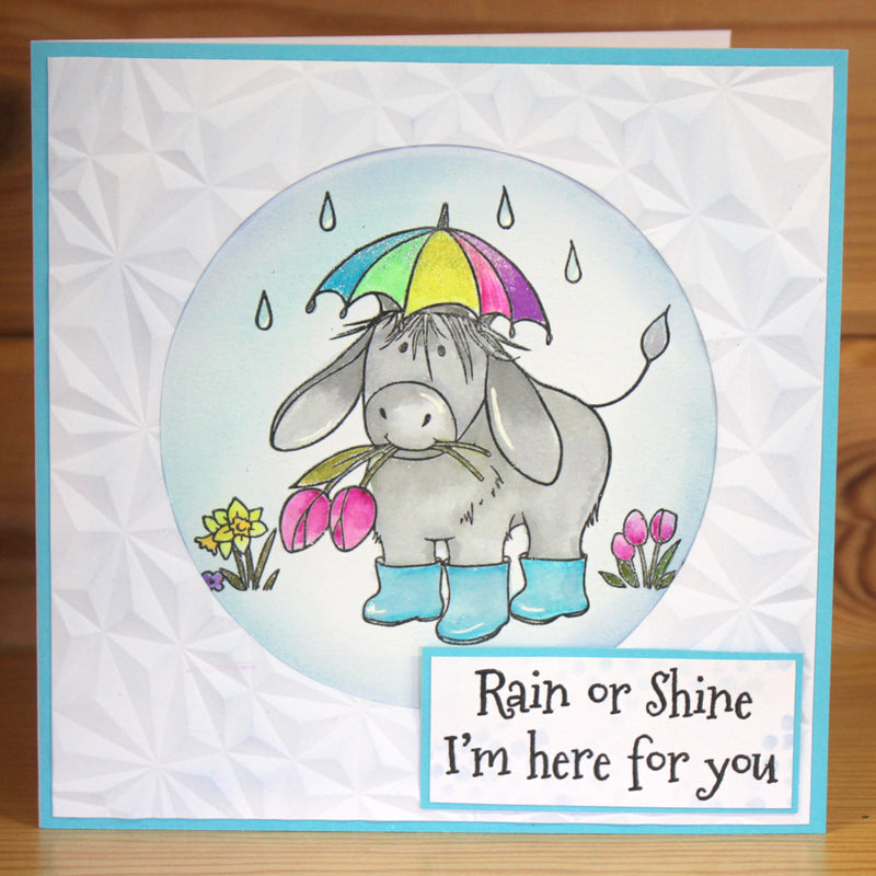 Hobby Art Stamps - 4 x 4 - Clear Polymer Stamp Set - Rainy Day Dudley
