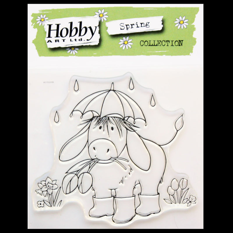 Hobby Art Stamps - 4 x 4 - Clear Polymer Stamp Set - Rainy Day Dudley