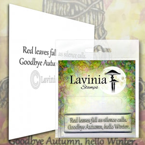 Lavinia - Clear Polymer Stamp - Sentiment - Red Leaves
