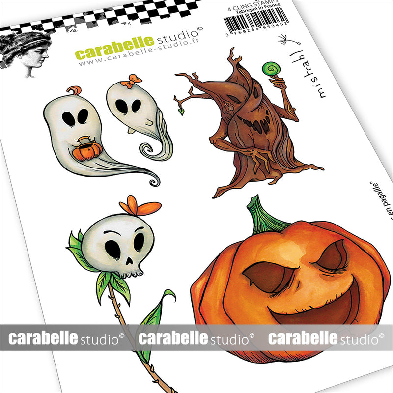 Carabelle Studio - A6 - Rubber Cling Stamp Set - Mistrahl - Messy Monsters