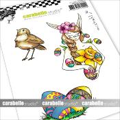Carabelle Studio - A6 - Rubber Cling Stamp Set - Mistrahl - Easter