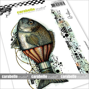 Carabelle Studio - A6 - Rubber Cling Stamp Set - Alexi - A Fish's Hope