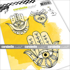 Carabelle Studio - A6 - Rubber Cling Stamp Set - Kate Crane - Hamsa