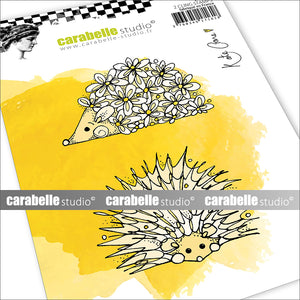 Carabelle Studio - A6 - Rubber Cling Stamp Set - Kate Crane - Hedgehogs