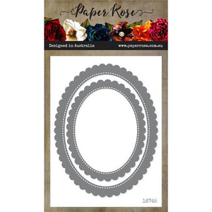 Paper Rose - Scalloped Oval - Die