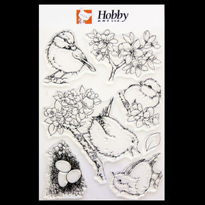 Hobby Art Stamps - Clear Polymer Stamp Set - A5 - Sing Like It's Spring