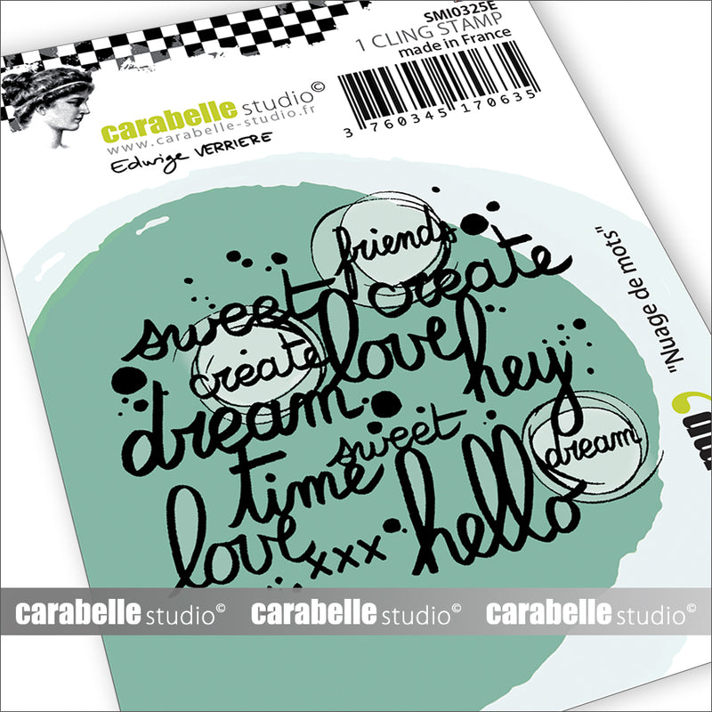Carabelle Studio - Mini - Rubber Cling Stamp - Edwige Verriere - Word Cloud